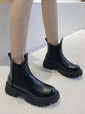 Autumn Winter Boots Women 2023 Platform Brown Black Ankle Boots for Women Retro Shoes Fur Short Chunky Punk