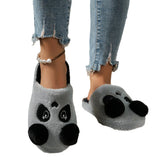 Breakj Autumn And Winter New Large-Size Lady Thick-Bottomed Slippers Temu Panda Pattern Cute And Cute And