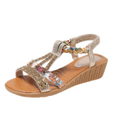 New Korean Version Of Fashion Fish Mouth Set Foot Heel Fashion Casual Plus Size Women's Rhinestone Roman Sandals