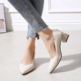 Color Office Ladies Pumps Hot Sale Spring Party Wedding High Heel Shoes Woman Pointed Toe Retro Pumps Size 34-40