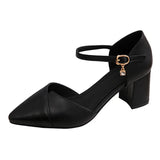 Version Wild Thick with Pointed Single Shoes Fashion Comfortable High Heels Trend Sexy High Heels Wedding Shoes