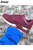 Women Sneaker Autumn Casual Breathable Suede Leather Platform Sport Shoes Fashion Running Walking Lace Up Ladies Shoes