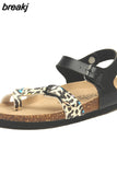 Fashion Outside Cork Sandals 2023 New Women Casual Summer Beach Gladiator Non-slip Buckle Strap