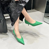 Women Shoes Pointed Toe Thin Heel 5cm Pumps For Dress Party Female Office Lady Shoes Fashion Candy Color Spring Zapatillas