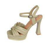 Breakj Women In The Summer Of 2024 New One-Character Buckle With High Heel Women's Thick Heel Waterproof Table Fashion Women's