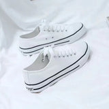 New Korean Style Ulzzang Daisy Canvas Shoes for Women 45 White Black Yellow Green Purple Color sneakers