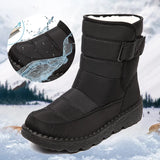 Platform Waterproof Snow Boots Women 2022 Winter Thick Plush Ankle Boots Woman Non Slip Warm Cotton Padded Shoes