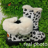 winter woman snow boots Plush Snow Boots Women Platform Casual Shoes Warm Faux Fur Shoes 2023 Women Winter Ankle