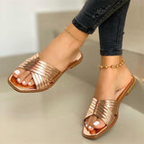 Size Ladies Slippers Women Fashion Cross Sandals 2023 New Summer Women Shoes Outdoor Flat Sandals Slippers Sandalias