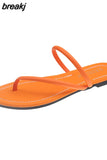 Shoes 2023 New Basic Women's Slippers Summer Outdoor Beach Slippers Female Simple Clip Toe Shoes for Women Zapatos