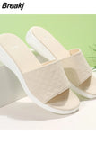 Women Sewing Slippers Casual Sandals Shoes for Women Summer New Platform Fashion Comfort Beach Slippers Sandalias Plus