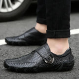 Leather Men Moccasins slip on Soft Casual Loafers handmade Leisure shoes Breathable flats Comfortable for men