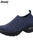 Autumn Women Breathable Mesh Sneakers Elastic Slip On Platform Vulcanized Shoes Running Shoes Walking Tennis Sock
