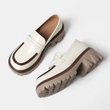 High Heels Women's Loafers Pumps Platform Shoes for Women 2023 New Spring Leather Luxury Elegant Shoes Ladies Round