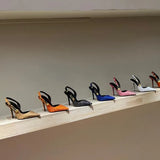 Stiletto Sandals For Women's Wedding Shoes Shiny Rhinestone Pumps Banquet Brand Pointed Toe High Heels Shoes For