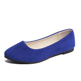 Spring Autumn Women Shoes Flock Flats Comfortable Flat Shoes Women Flats Loafers Shallow Slip on Shoes Red Black Plus