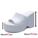 2023 Summer Chunky Platform Woman Mules Shoes Slides Platform Wedges Leisure Comfy Outdoor Slippers Woman Beach