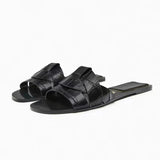 Flat Bottom Slippers Designer with The Same Women’s Shoes Summer New Slippers Woven with Comfortable Women’s Shoes