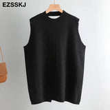 winter OVERSIZE thick Sweater vest women sleeveless warm Sweater Pullovers Women female o-neck LOOSE sweater