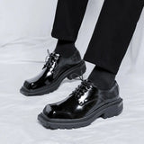 Breakj 2023 New Youth Square Head British Wind Low Heel Tooling Fashion Casual Daily Leather Shoes