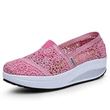 Women Shoes 2023 Fashion Mesh Breathable Sport Sandals Summer Wedge Platform Lace Sneakers Female Weave Casual Shoes