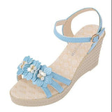 new wedge with fashion ladies sandals increased high-heeled high-heeled flat casual student