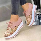 High Quality Embroidered Flowers Platform Shoes Women Flats Zapatillas Mujer Casual Ladies Shoes Feminino Plus size