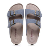 Summer Unisex Beach Holiday Cork Slippers 2023 Men Casual Double Buckle Outside Slides