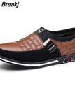 Casual Men's Leather Shoes Slip-On Loafers for Men Business Moccasins Office Men Work Flats Trend Driving Shoes Big