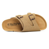 New Summer Men Cork Slipper Non-slip Casual Beach Women Outside Slide