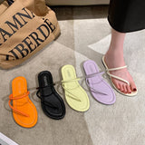 Shoes 2023 New Basic Women's Slippers Summer Outdoor Beach Slippers Female Simple Clip Toe Shoes for Women Zapatos