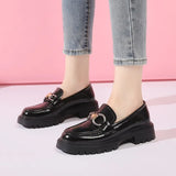 Heels Women's Loafers Luxury Woman Pumps Shoes 2023 Fashion Spring Leather Metal Designer Shoes Ladies Free Shipping