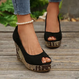 Breakj Fish Mouth Slope With High Heel Single Shoes Women's New Light-Footed Single Shoes In