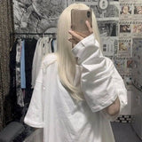 New Long-sleeved Female Students Korean Version Of Loose Detachable Sleeves Solid Color Wild T-shirt Top Tide