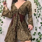 90s Print Embroidery Lace Sexy Bodycon Dress Split Summer Mini Dresses Ladies Embroidery Sleeveless Short