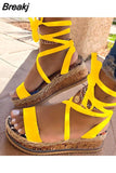 Casual Black Slip-on Shoes 2023 Trend Women Sneakers Platforms Thick Bottom Espadrilles Woman Heel Sandals with