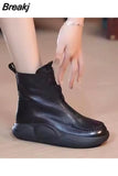 Women's Ankle Boots 2023 New Fashion Temperament Women's Shoes Zipper Soft Comfortable Elegant Winter Warm Boots Women
