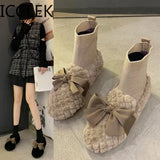 Women's Boots Winter Warm Snow Boots Ankle Boots Women Ladies Girls Thick Plush Flock Boots Wool Women