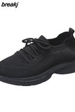 Women Shoes Casual Platform Sneakers Breathable Non-slip Lacing Shoes Vulcanized Shoes Plus size