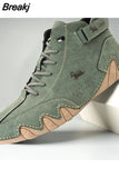 Men Sneaker Shoes Luxury Designer Leather Loafer Walking Sports Shoes Comfortable Ankle Boots High Quality Motorcycle Shoes