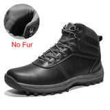 Classic Winter Warm Men Boots Split Leather Outdoor Snow Boots Handmade Waterproof Working Non-slip Ankle