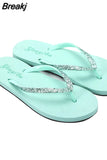 Women Flip Flops Flat Summer Shoe 2023 Outdoor Fashion Bling Women's Shoes Beach Slippers Comfortable Sandals Female Flipflop
