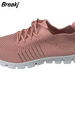 mesh breathable slip-on flat tennis casual shoes walking shoes plus size sports shoes ladies vulcanized shoes
