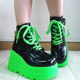 Design 2021 Big sizes 43 Platform High Heels Cosplay Fashionable Autumn Winter Wedges Shoes Ankle Boots