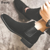 Boots Men Suede Leather Decent Men Ankle Boots Original Male Short Casual Shoes British Style Winter Spring
