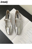 Spring Autumn Flats Shoes Women Niche Design Sense Shallow Round Toe Retro Almond Head Cross Strap Flat Mary Jane