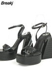 Sandals Woman Shoes Dropship 2023 Summer Brand New Great Quality Crystal Bling Sexy Woman Shoes Sandals Walking