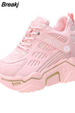 Heightening Wedges Casual White Sneakers Woman Tennis Female Breathable Zapatos De Mujer Women's Platform Sports