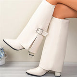 Breakj Trouser Boots Women 2025 Autumn And Winter New High-Heeled Long Boots Thin And Knee Fashion Boots