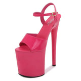 Breakj Patent Leather 20Cm High Heels Heel Sexy Waterproof Platform Hate Day Superb High Sandals Female